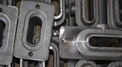 Iron castings are a typical example of the types of discrete manufactured parts that must be conveyed as they cool. Iron castings are a typical example of the types of discrete manufactured parts that must be conveyed as they cool.