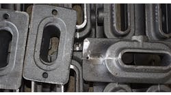 Iron castings are a typical example of the types of discrete manufactured parts that must be conveyed as they cool. Iron castings are a typical example of the types of discrete manufactured parts that must be conveyed as they cool.