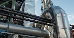 Complex plant exhaust system. Complex plant exhaust system.