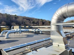 A 300,000-cfm dust-collection system modernization reduces heating costs, maintains a constant airflow, recirculates filtered air, and helps to conserve 1.5 million kWh/year. A 300,000-cfm dust-collection system modernization reduces heating costs, maintains a constant airflow, recirculates filtered air, and helps to conserve 1.5 million kWh/year.