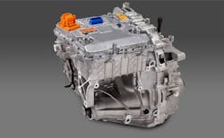 Electric drive unit for GM’s Ultium battery-powered electric pickup trucks. Electric drive unit for GM’s Ultium battery-powered electric pickup trucks.