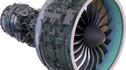Pratt &amp; Whitney GTF geared turbofan engine illustration.