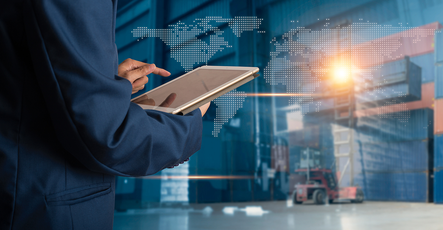 Connected manufacturing graphic.