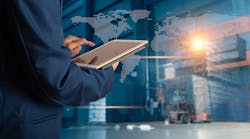 Connected manufacturing graphic. Connected manufacturing graphic.