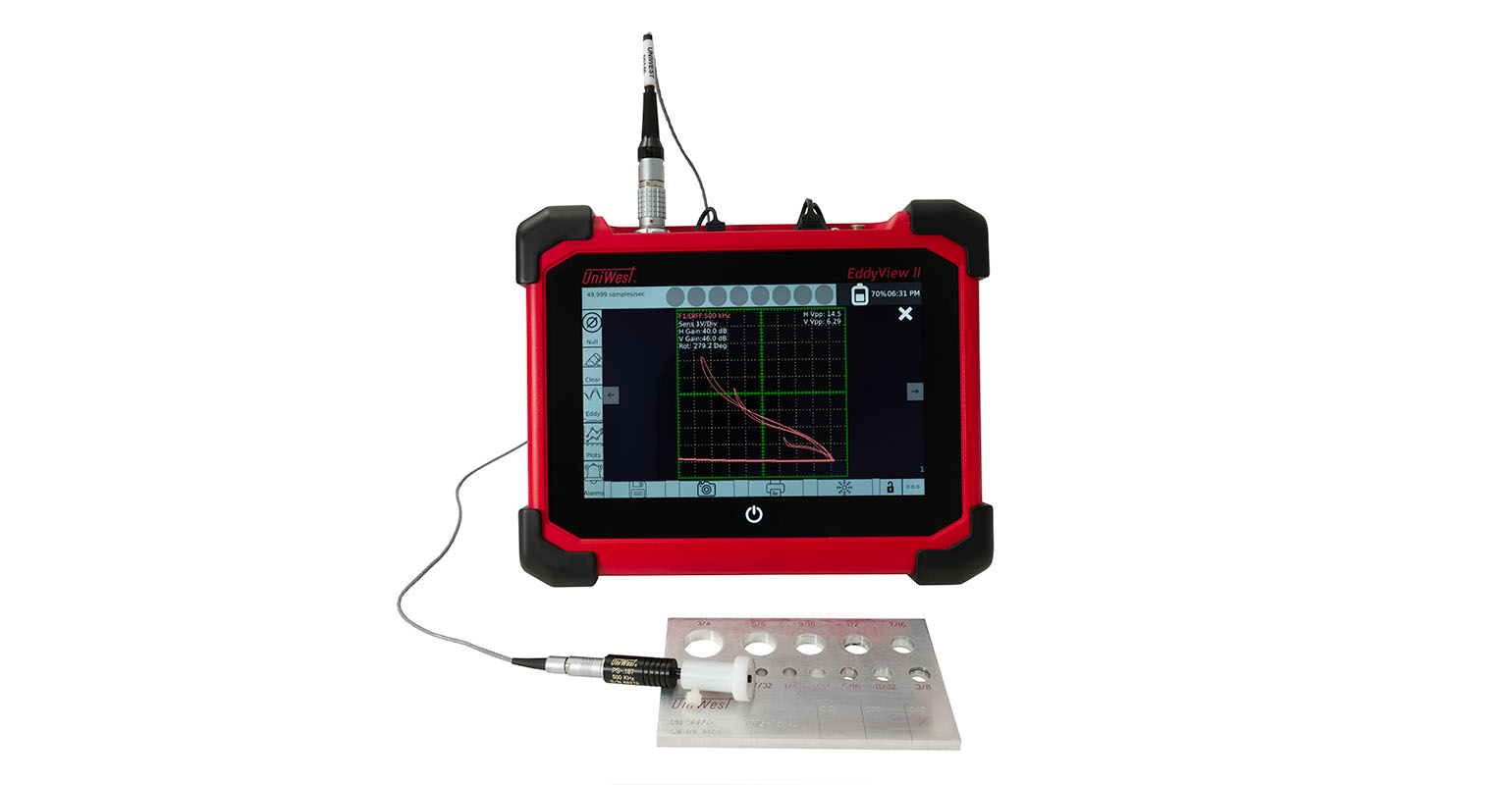EddyView&circledR; II is UniWest's latest advanced, user-friendly, portable eddy-current testing / eddy-current array ECT/ECA instrument.