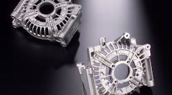 Shot-blast machines with automated workpiece handling for continuous processing of lightweight, nonferrous castings within required cycle times include de-sanding, deburring, and surface homogenization. With a compact design the machine can be integrated into automated manufacturing lines for high throughput of automotive parts. Shot-blast machines with automated workpiece handling for continuous processing of lightweight, nonferrous castings within required cycle times include de-sanding, deburring, and surface homogenization. With a compact design the machine can be integrated into automated manufacturing lines for high throughput of automotive parts.