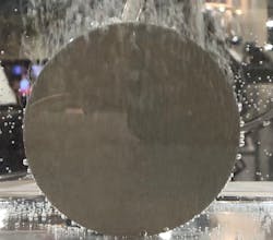 A billet of Vortex® steel can be seen venting in water at 10 PSI. A billet of Vortex® steel can be seen venting in water at 10 PSI.