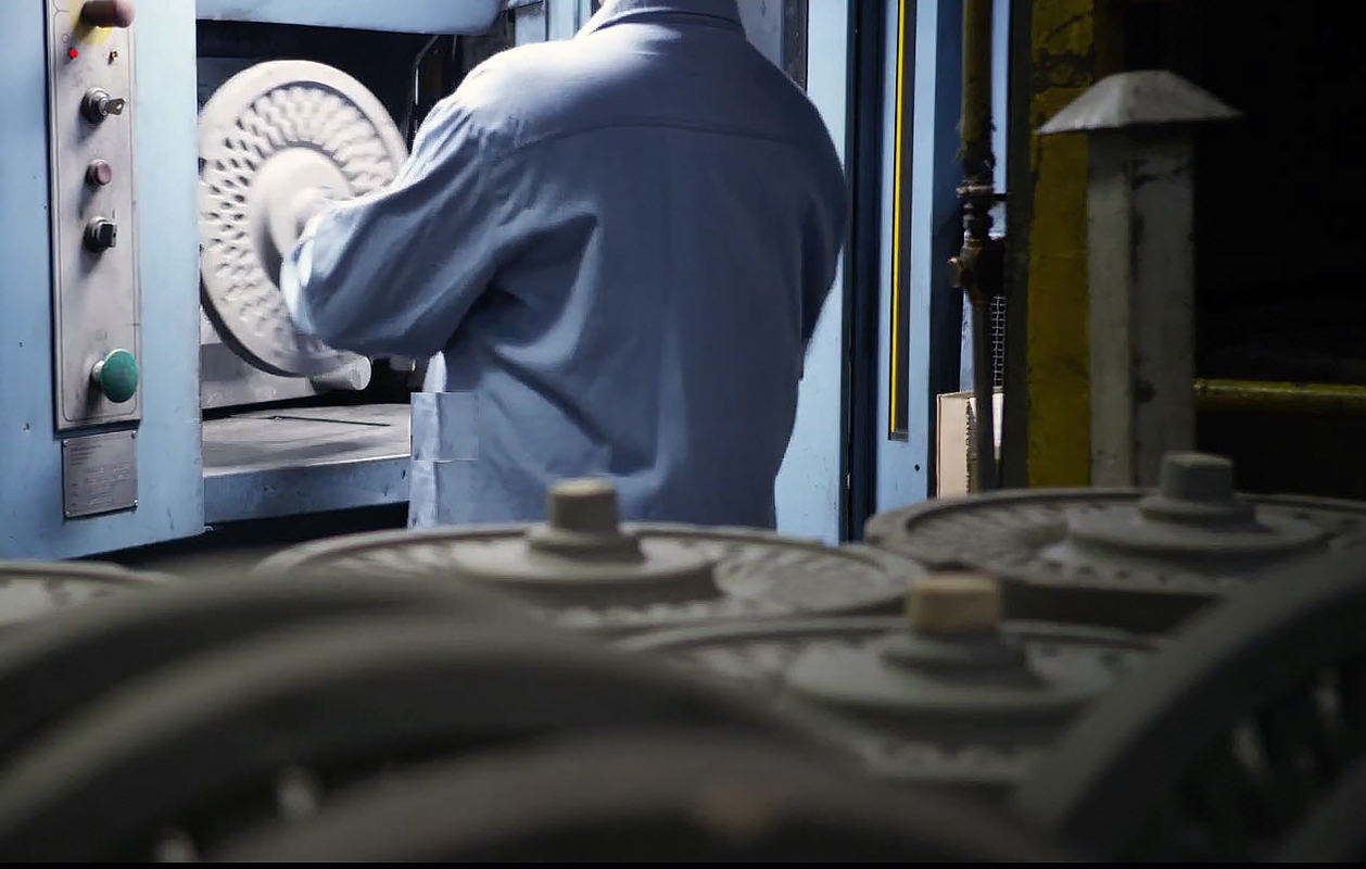 Core-setting at MTI, Auburn, Indiana.