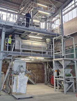 The pilot plant for a patented thermal process for reclaiming inorganic-bonded sands, in Stuttgart, Germany. The pilot plant for a patented thermal process for reclaiming inorganic-bonded sands, in Stuttgart, Germany.