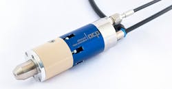 The wear-free two-substance ring nozzle generates a pulsed jet. It contains a valve specially developed for this purpose and achieves pulse times as fast as 20 milliseconds. The wear-free two-substance ring nozzle generates a pulsed jet. It contains a valve specially developed for this purpose and achieves pulse times as fast as 20 milliseconds.