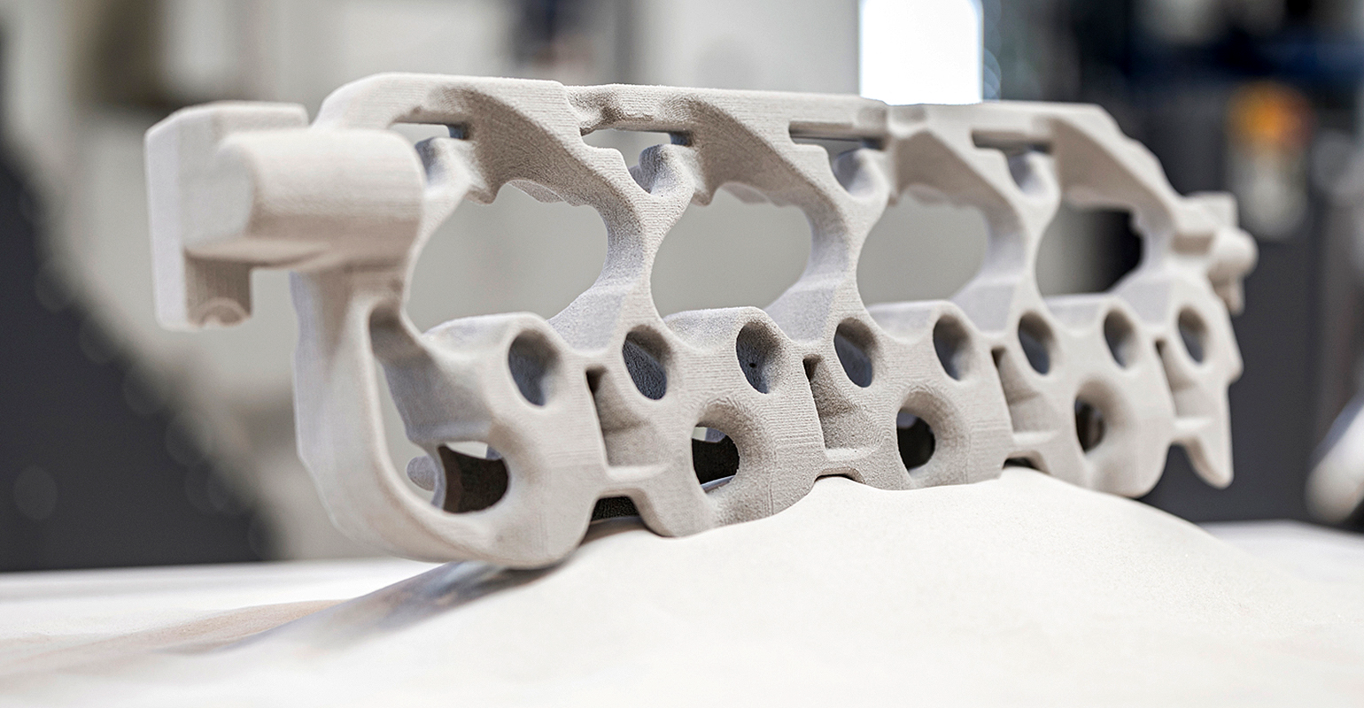 3D-printed water-jacket sand core.