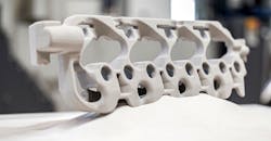 3D-printed water-jacket sand core. 3D-printed water-jacket sand core.