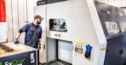 An ExOne S-Max Pro 3D printer for sand cores at Waupaca Foundry Plant 1, Waupaca, WI. An ExOne S-Max Pro 3D printer for sand cores at Waupaca Foundry Plant 1, Waupaca, WI.