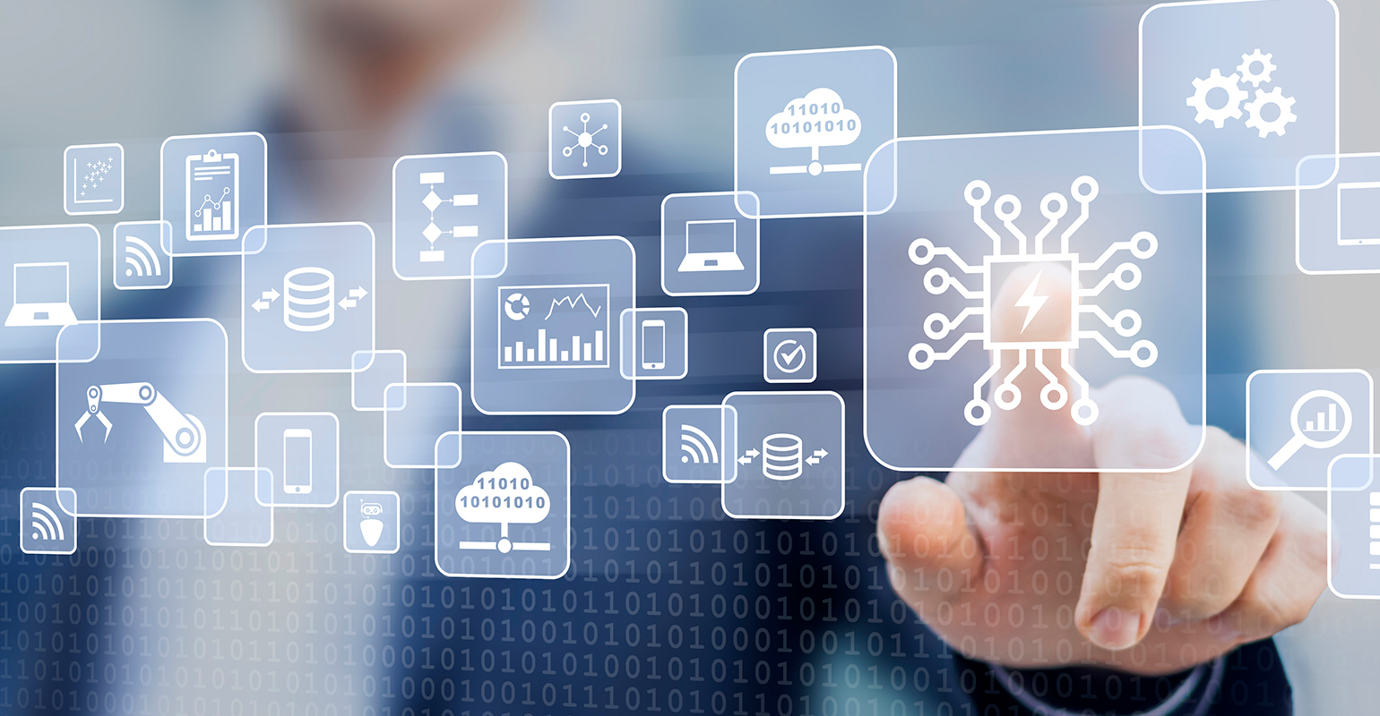 ERP/MES software concept image.