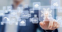 ERP/MES software concept image. ERP/MES software concept image.