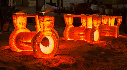 Iron/steel pipe castings at Horizon Metals.