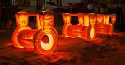 Iron/steel pipe castings at Horizon Metals. Iron/steel pipe castings at Horizon Metals.