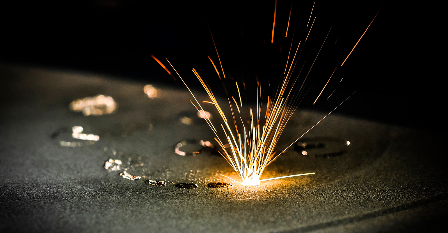 Metal is sintered under the action of a laser into a designed shape.