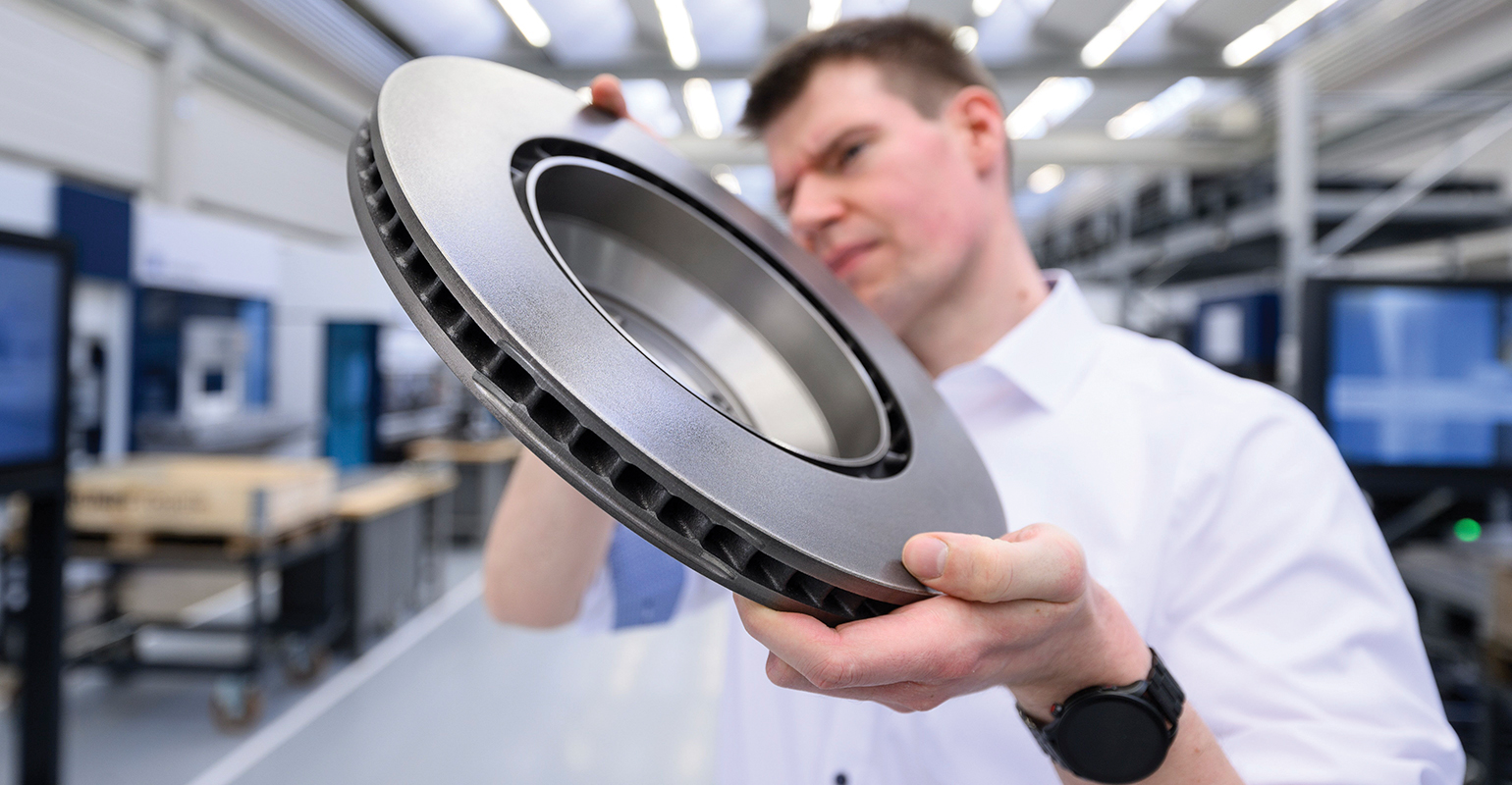 Brake discs coated by high-speed laser metal deposition emit less particulate matter than conventional brake discs, according to the process developer.
