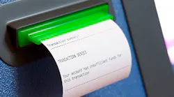 ATM receipt, insufficient funds