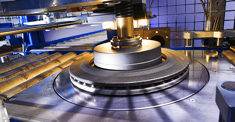 Brake disc in-line quality inspection.