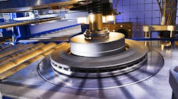 Brake disc in-line quality inspection. Brake disc in-line quality inspection.