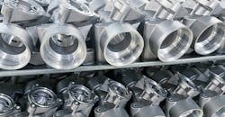 Machined automotive aluminum diecastings. Machined automotive aluminum diecastings.