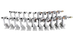 The new models include the IRB 6710, IRB 6720, IRB 6730 and IRB 6740, suitable for payloads ranging from 150 kg to 310 kg, with a reach from 2.5 m to 3.2 m. The new models include the IRB 6710, IRB 6720, IRB 6730 and IRB 6740, suitable for payloads ranging from 150 kg to 310 kg, with a reach from 2.5 m to 3.2 m.