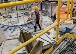 Melting and refining copper scrap into copper anodes takes about 24 hours, and crews work in 12-hour shifts. Three operators are responsible for keeping the molds free of debris; eliminating slag build-up in the ladles and launders; monitoring temperatures; and performing necessary maintenance. Melting and refining copper scrap into copper anodes takes about 24 hours, and crews work in 12-hour shifts. Three operators are responsible for keeping the molds free of debris; eliminating slag build-up in the ladles and launders; monitoring temperatures; and performing necessary maintenance.