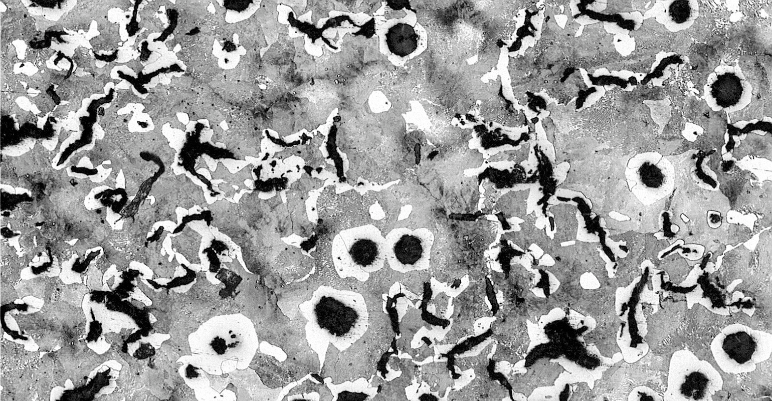 CGI, compacted graphite iron, has shorter, thicker graphite structures than are typical of gray iron.