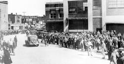 Labor walk-out. Cincinnati, 1930s. Labor walk-out. Cincinnati, 1930s.