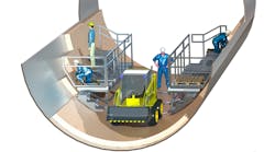 Bricking Solutions’ Split Bedding Cart features dual decks rather than a single deck in order to provide clearance for a forklift or skid steer. Bricking Solutions’ Split Bedding Cart features dual decks rather than a single deck in order to provide clearance for a forklift or skid steer.