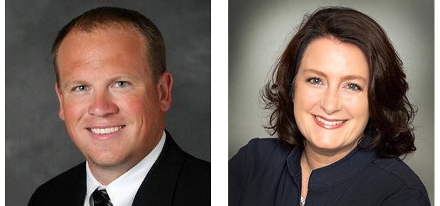 Jim Brown, Norican Group senior vice president of Operations - North America; Sandy Calabrese, director of sales for DISA - North America. Jim Brown, Norican Group senior vice president of Operations - North America; Sandy Calabrese, director of sales for DISA - North America.