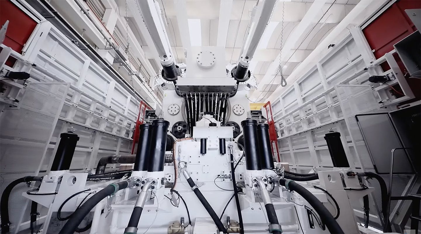 An IDRA Group gigapress developed and installed for Tesla Motors.