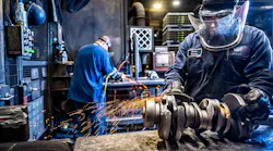 Automotive crankshaft grinding at Waupaca Foundry Plant 5, Tell City, IN.