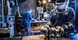 Automotive crankshaft grinding at Waupaca Foundry Plant 5, Tell City, IN. Automotive crankshaft grinding at Waupaca Foundry Plant 5, Tell City, IN.