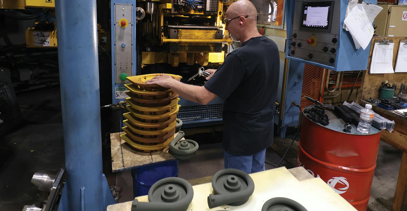 Foundries pouring aluminum are taking a closer look at the green-sand process&rsquo;s potential for high-volume, high-quality production. It fits a wide range of aluminum applications and, depending on the part, foundries can combine the advantages of horizontal or vertical green-sand molding with different pouring methods.