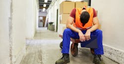 Frustrated worker. Frustrated worker.