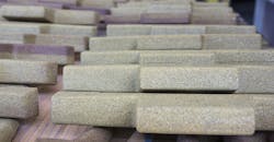 Cores formed in resin-coated sand. Cores formed in resin-coated sand.