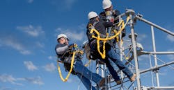 The B7-Comfort tower climbing harness features an integrated hip O-Ring design, a robust sub-pelvic strap, and a replaceable aluminum-based adjustable seat sling. The B7-Comfort tower climbing harness features an integrated hip O-Ring design, a robust sub-pelvic strap, and a replaceable aluminum-based adjustable seat sling.