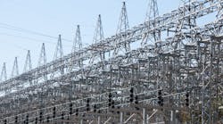 Electric power substation. Electric power substation.