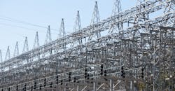 Electric power substation. Electric power substation.