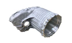 A diecast aluminum e-axle case, produced by Ryobi. A diecast aluminum e-axle case, produced by Ryobi.