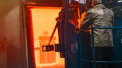 Heat treating investment castings at Doncaster Precision Castings.