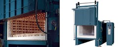 FB Series electric box furnaces are general purpose, ceramic fiber-lined chambers with top- and bottom-control that reach up to 2,200°F with iron-aluminum-chrome elements, and up to 2,000°F with standard nickel-chrome elements. FB Series electric box furnaces are general purpose, ceramic fiber-lined chambers with top- and bottom-control that reach up to 2,200°F with iron-aluminum-chrome elements, and up to 2,000°F with standard nickel-chrome elements.