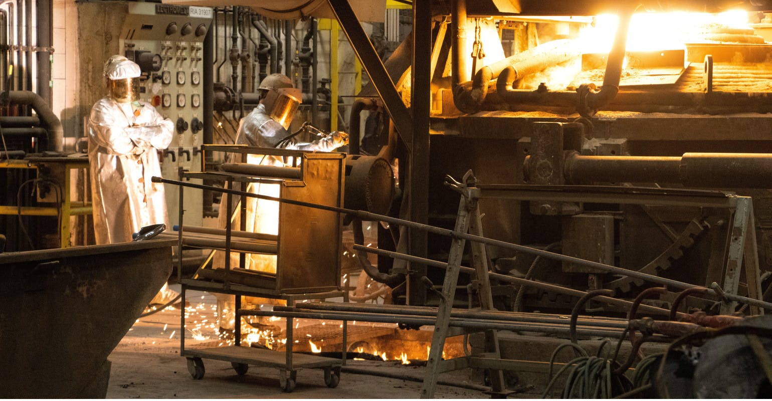 Furnace tapping at U.S. Army&rsquo;s Rock Island Arsenal-Joint Manufacturing and Technology Center.