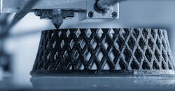 Close up additive manufacturing process. Close up additive manufacturing process.