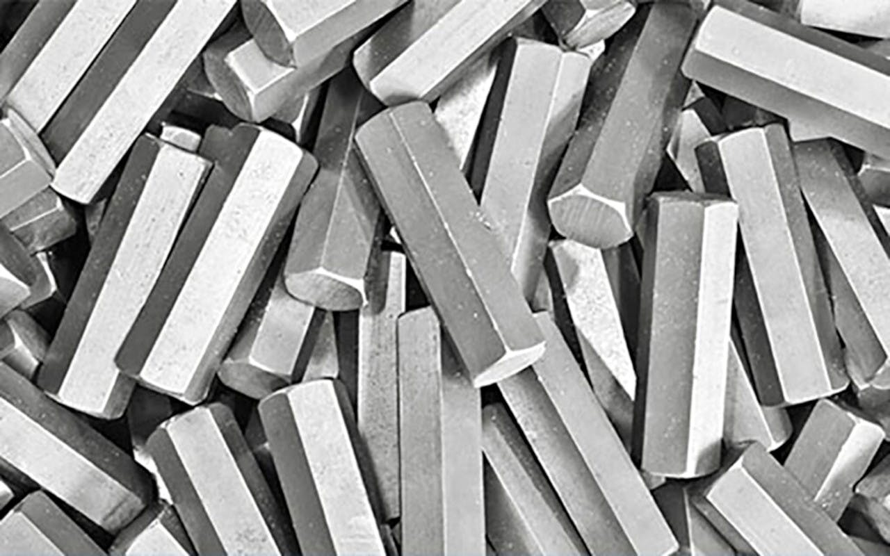 Beralcast beryllium-aluminum alloy bars.