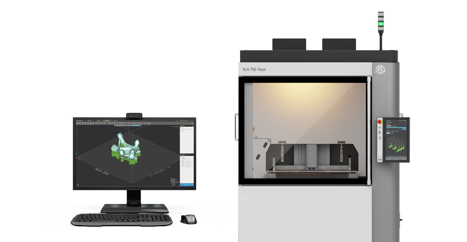 3D Systems&rsquo; QuickCast Air (at left) is an advanced tool for designing 3D-printed polymer patterns (right) for investment casting, to maximize material removal from the interior of casting patterns. This enables reduced material consumption, lower pattern costs, faster build times, cleaner burnout processes, and improved draining efficiency.
