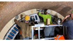 The bricking machine holds the refractory bricks firmly against the furnace shell and aligns the brickwork to avoid catastrophic failure. This also avoids falling debris and other dangers throughout the bricking process, which reduces the chance of injury. The bricking machine holds the refractory bricks firmly against the furnace shell and aligns the brickwork to avoid catastrophic failure. This also avoids falling debris and other dangers throughout the bricking process, which reduces the chance of injury.